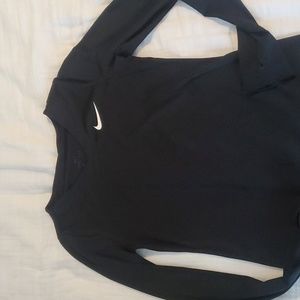 Nike DRI fit long sleeve shirt in black. Girls Large.